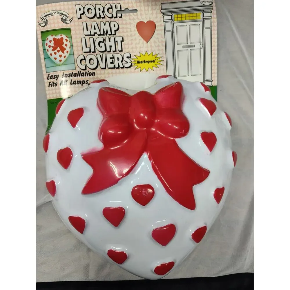 Vintage Heart Shaped Outdoor Porch Lamp Light Cover Valentine's decor